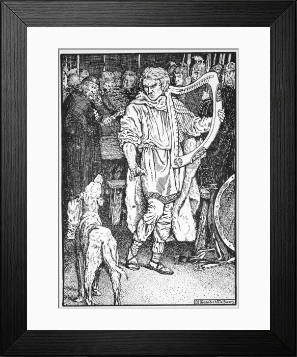 Framed Print : Olaf Cuaran, 10th century (1913). Artist: Morris Meredith Williams Framed Print : Olaf Cuaran, 10th century (1913). Artist: Morris Meredith Williams