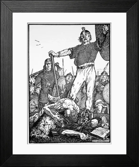 Framed Print : Death of Brian Boru at the Battle of Clontarf, Ireland, 1014 (1913) Framed Print : Death of Brian Boru at the Battle of Clontarf, Ireland, 1014 (1913)