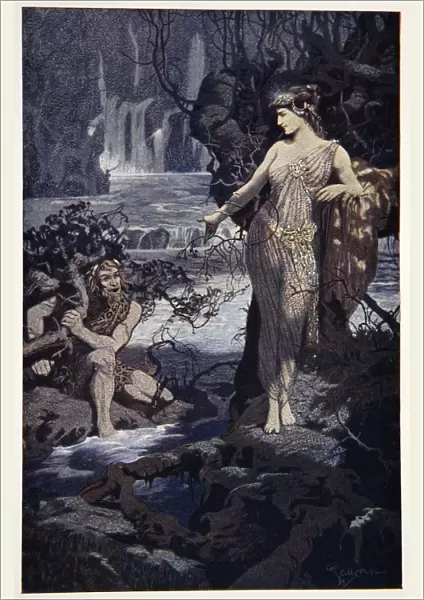 The Temptation of Ea-Bani, 1915. Artist: Ernest Wellcousins