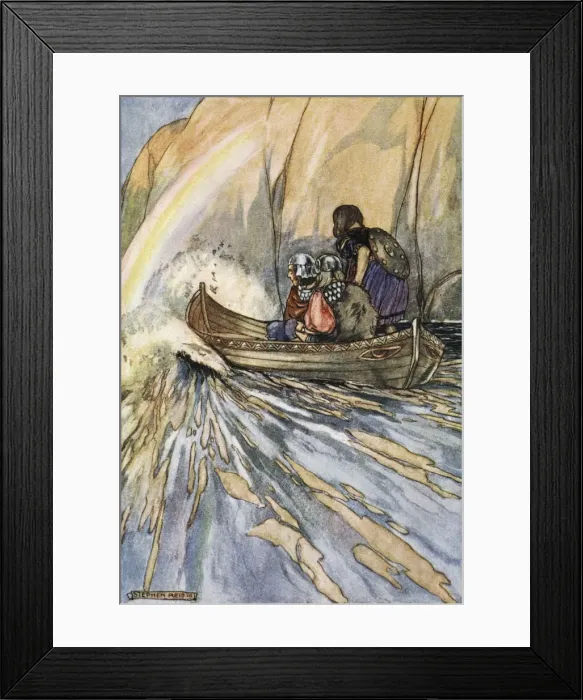 Framed Print : Bear us swiftly, Boat of Mananan, to the Garden of Hesperides, c1910. Artist Framed Print : Bear us swiftly, Boat of Mananan, to the Garden of Hesperides, c1910. Artist