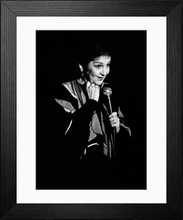 Framed Print : Gogi Grant, Pizza on the Park, London, Dec 1993. Artist: Brian O Connor Framed Print : Gogi Grant, Pizza on the Park, London, Dec 1993. Artist: Brian O Connor