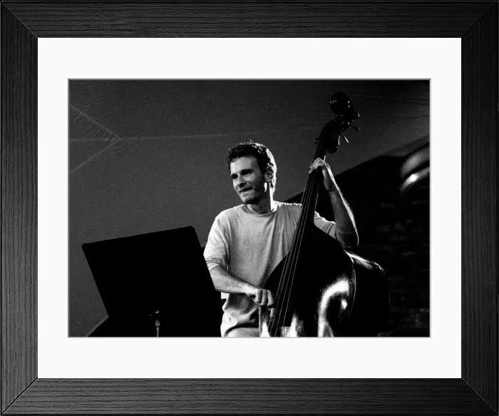 Framed Print : Larry Grenadier, Brecon Jazz Festival, Brecon, Powys, Wales, Aug 1999. Artist: Brian O Connor Framed Print : Larry Grenadier, Brecon Jazz Festival, Brecon, Powys, Wales, Aug 1999. Artist: Brian O Connor