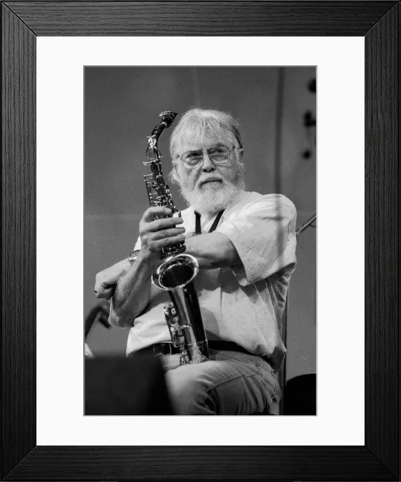Framed Print : Bud Shank, Brecon Jazz Festival, Brecon, Powys, Wales, Aug 2000. Artist: Brian O Connor Framed Print : Bud Shank, Brecon Jazz Festival, Brecon, Powys, Wales, Aug 2000. Artist: Brian O Connor