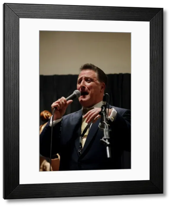 Framed Print : Ray Gelato, Watermill Jazz Club, Dorking, Surrey, Jan 2016. Artist: Brian O Connor Framed Print : Ray Gelato, Watermill Jazz Club, Dorking, Surrey, Jan 2016. Artist: Brian O Connor