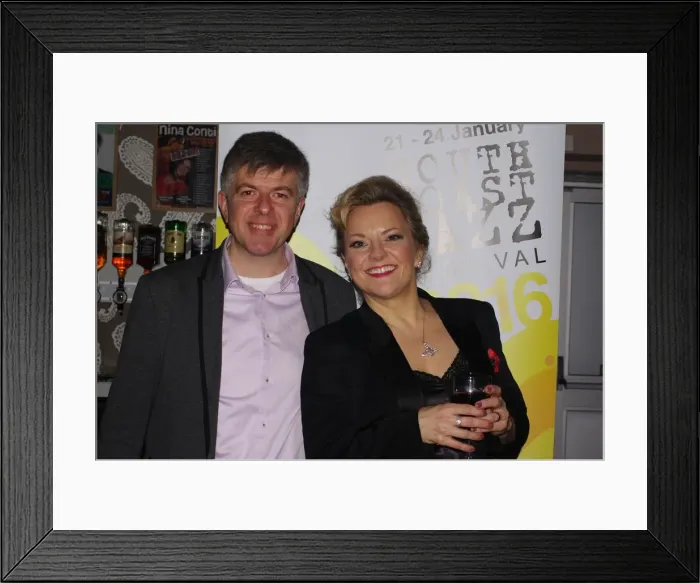 Framed Print : Claire Martin and Neal Richardson, Ropetackle Arts Centre, Jan 2016. Artist: Brian O Connor Framed Print : Claire Martin and Neal Richardson, Ropetackle Arts Centre, Jan 2016. Artist: Brian O Connor