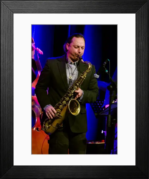 Framed Print : Alex Garnett, Ropetackle Arts Centre, Shoreham, West Sussex, Jan 2016. Artist: Brian O Connor Framed Print : Alex Garnett, Ropetackle Arts Centre, Shoreham, West Sussex, Jan 2016. Artist: Brian O Connor