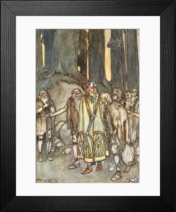 Framed Print : And that night there was feasting and joy in the lonely hut, c1910 Framed Print : And that night there was feasting and joy in the lonely hut, c1910