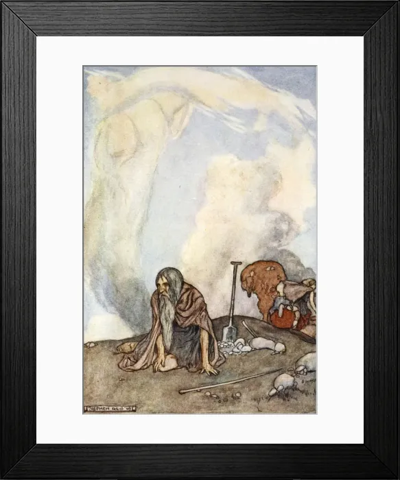 Framed Print : The white steed had vanished from their eyes like a wreath of mist, c1910. Artist Framed Print : The white steed had vanished from their eyes like a wreath of mist, c1910. Artist