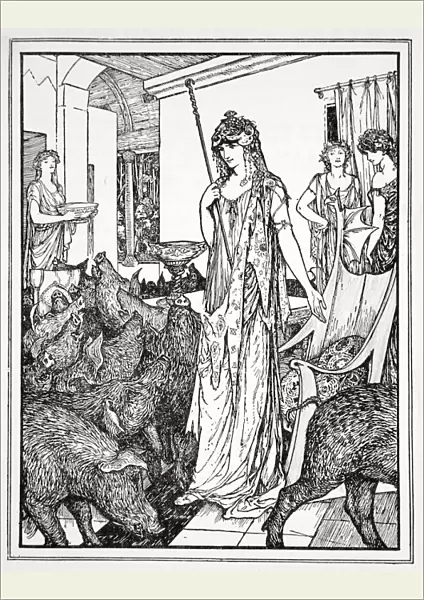 Circe sends the Swine (The Companions of Ulysses) to the Styes, 1926. Artist