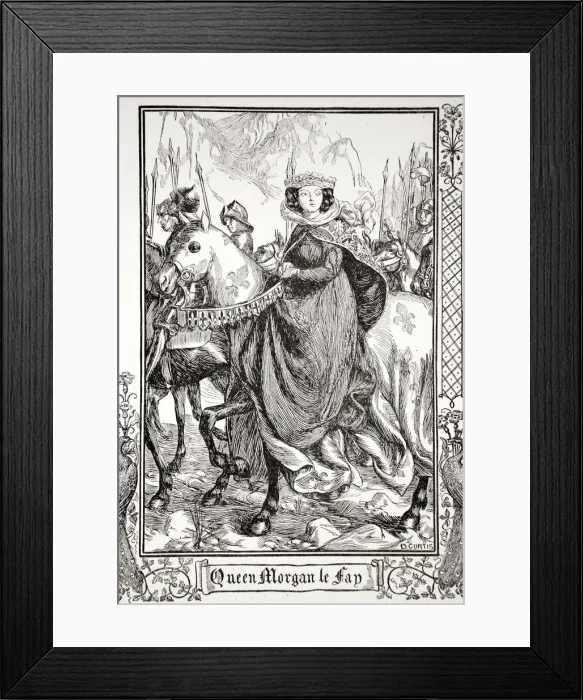Framed Print : Queen Morgan le Fay, 1905. Artist: Dora Curtis Framed Print : Queen Morgan le Fay, 1905. Artist: Dora Curtis