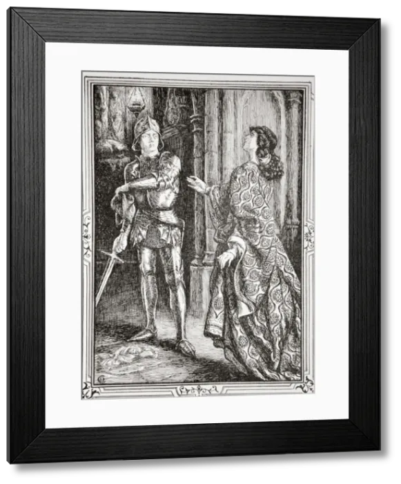 Framed Print : Put away from you that sword, 1905. Artist: Dora Curtis Framed Print : Put away from you that sword, 1905. Artist: Dora Curtis
