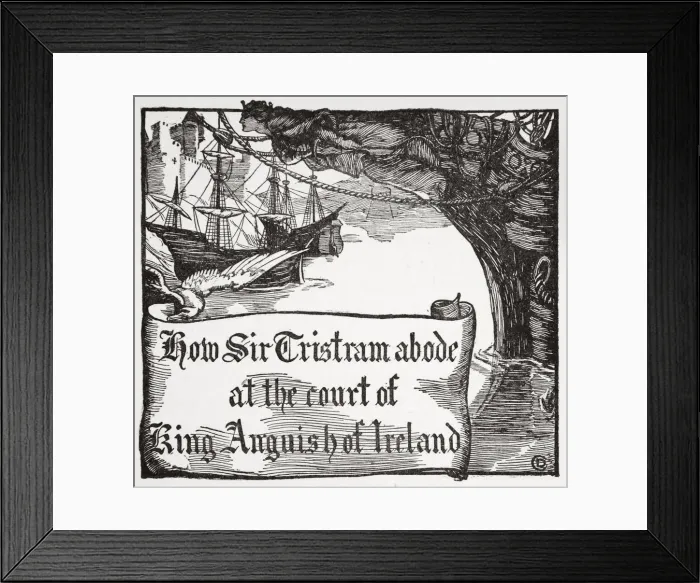 Framed Print : How Tristram abode at the court of King Anguish of Ireland, 1905 Framed Print : How Tristram abode at the court of King Anguish of Ireland, 1905