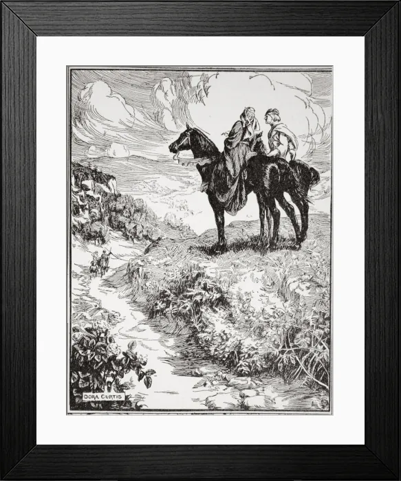 Framed Print : As they waiting on the little woodland knoll, 1905. Artist: Dora Curtis Framed Print : As they waiting on the little woodland knoll, 1905. Artist: Dora Curtis