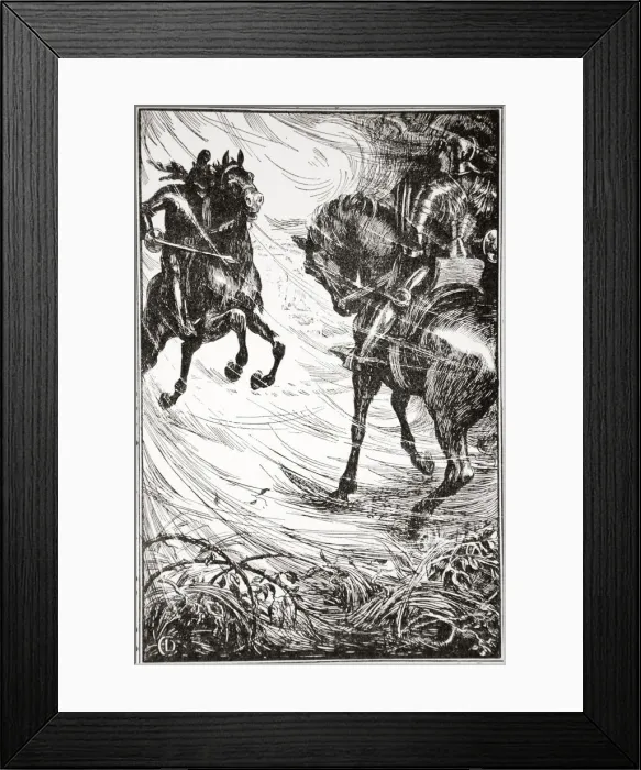 Framed Print : Sore was the contest, 1905. Artist: Dora Curtis