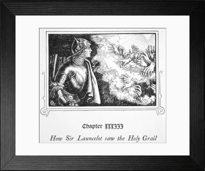 Framed Print : How Sir Launcelot saw the Holy Grail, 1905. Artist: Dora Curtis