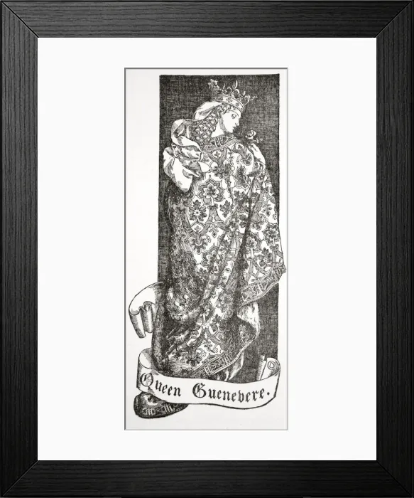Framed Print : Queen Guenevere, 1905. Artist: Dora Curtis Framed Print : Queen Guenevere, 1905. Artist: Dora Curtis