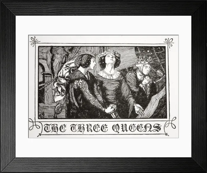Framed Print : The Three Queens, 1905. Artist: Dora Curtis Framed Print : The Three Queens, 1905. Artist: Dora Curtis