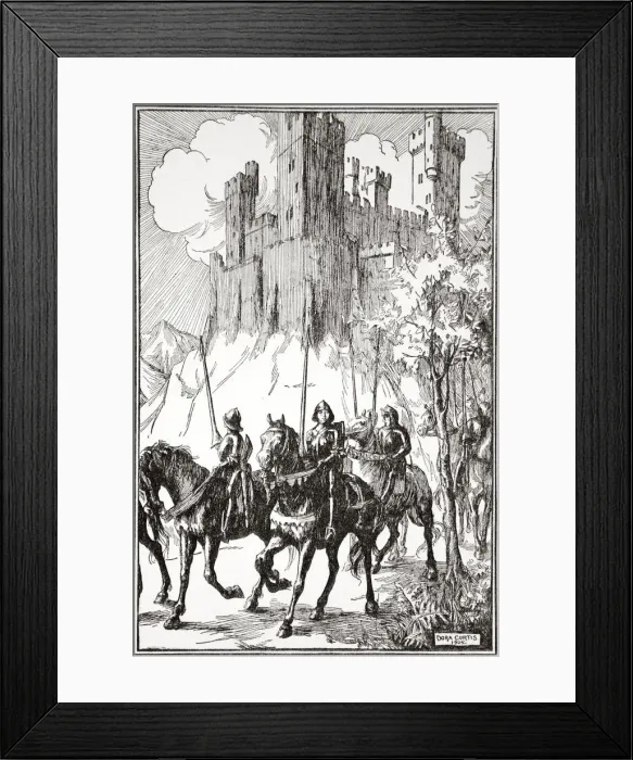 Framed Print : Sir Galahad at the Abbey, 1905. Artist: Dora Curtis Framed Print : Sir Galahad at the Abbey, 1905. Artist: Dora Curtis