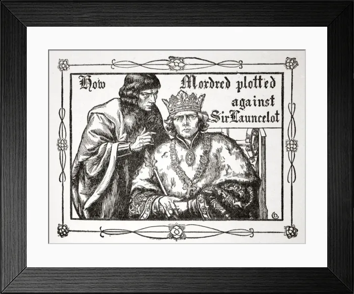 Framed Print : How Mordred plotted against Sir Launcelot, 1905. Artist: Dora Curtis Framed Print : How Mordred plotted against Sir Launcelot, 1905. Artist: Dora Curtis