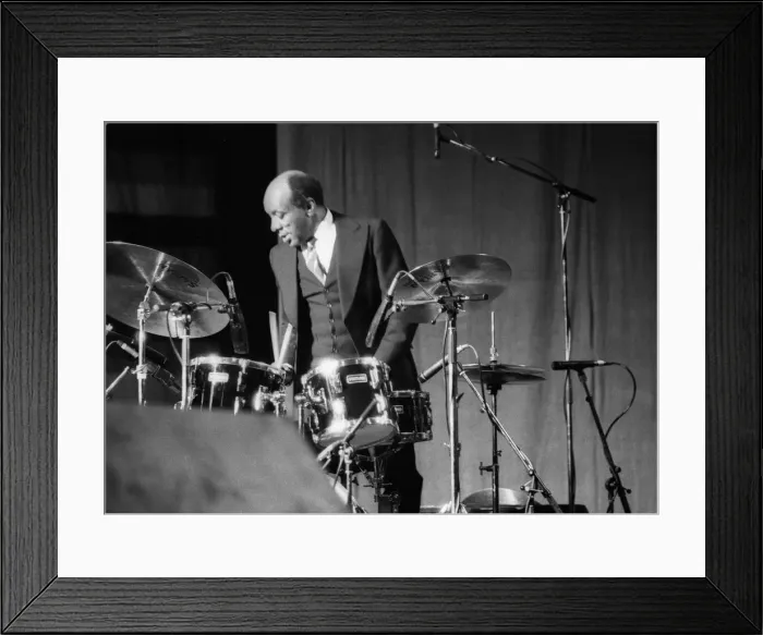 Framed Print : Ed Thigpen, Dominion Theatre, London, June, 1985. Artist: Brian O Connor Framed Print : Ed Thigpen, Dominion Theatre, London, June, 1985. Artist: Brian O Connor