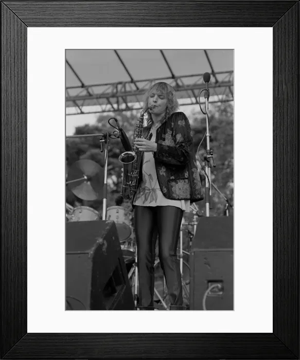 Framed Print : Barbara Thompson, Knebworth Jazz Festival, Hertfordshire, July, 1981. Artist: Brian O Connor Framed Print : Barbara Thompson, Knebworth Jazz Festival, Hertfordshire, July, 1981. Artist: Brian O Connor