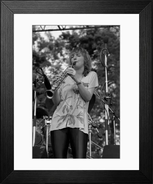 Framed Print : Barbara Thompson, Knebworth Jazz Festival, Hertfordshire, July, 1981. Artist: Brian O Connor Framed Print : Barbara Thompson, Knebworth Jazz Festival, Hertfordshire, July, 1981. Artist: Brian O Connor