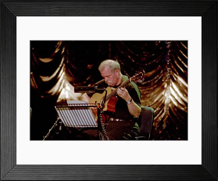 Framed Print : John Abercrombie, Brecon Jazz Festival, Brecon, Powys, Wales, August, 2004. Artist: Brian O Connor