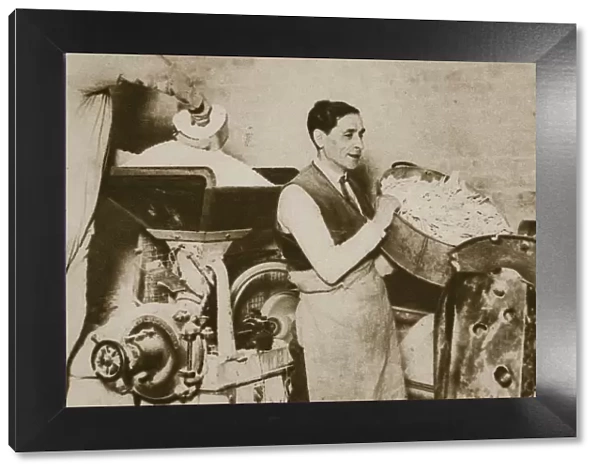 Jewish bakery preparing unleavened bread for Passover, 20th century
