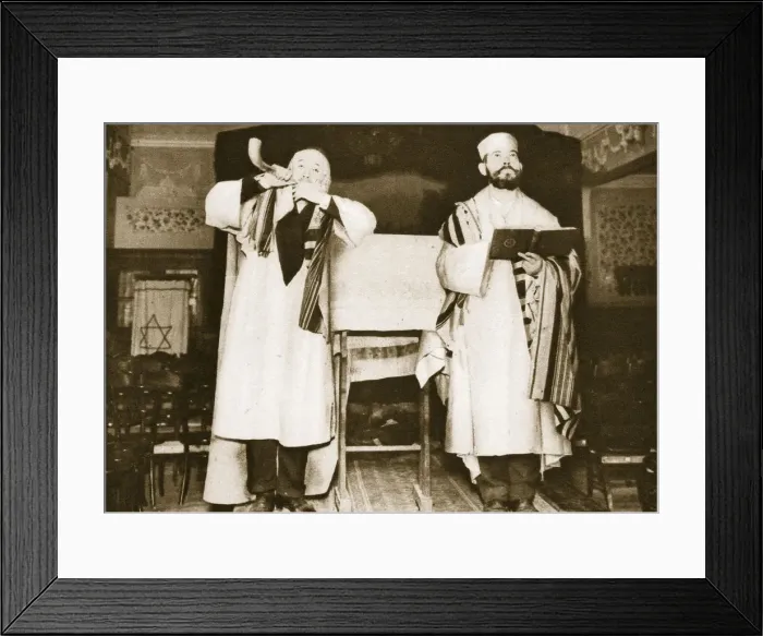 Framed Print : Two officials of an East End synagogue, London, 20th century