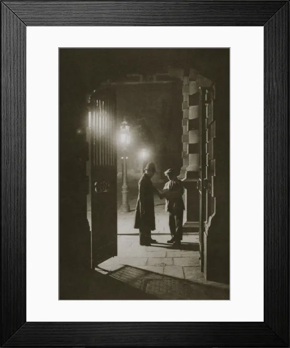 Framed Print : Scotland Yard in the early hours of the morning, the Embankment, London, 20th century Framed Print : Scotland Yard in the early hours of the morning, the Embankment, London, 20th century