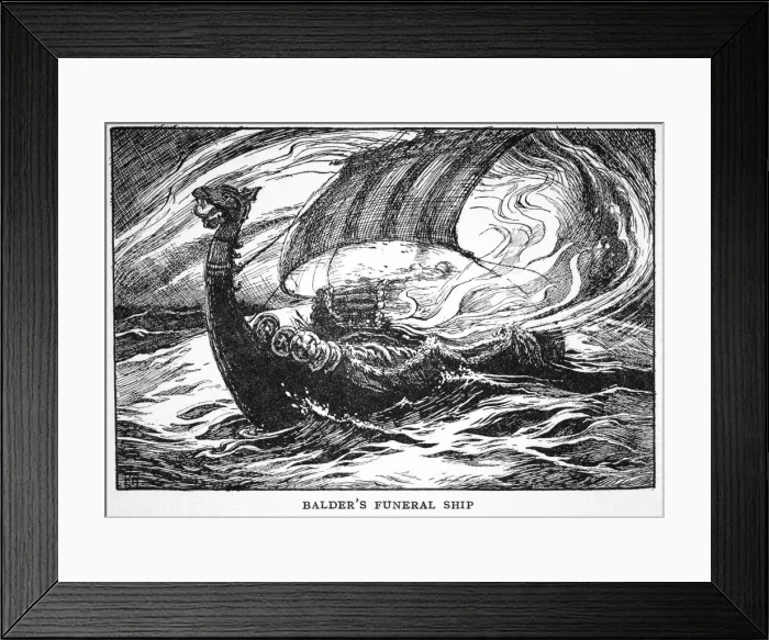 Framed Print : Balders Funeral Ship, 1925 Framed Print : Balders Funeral Ship, 1925