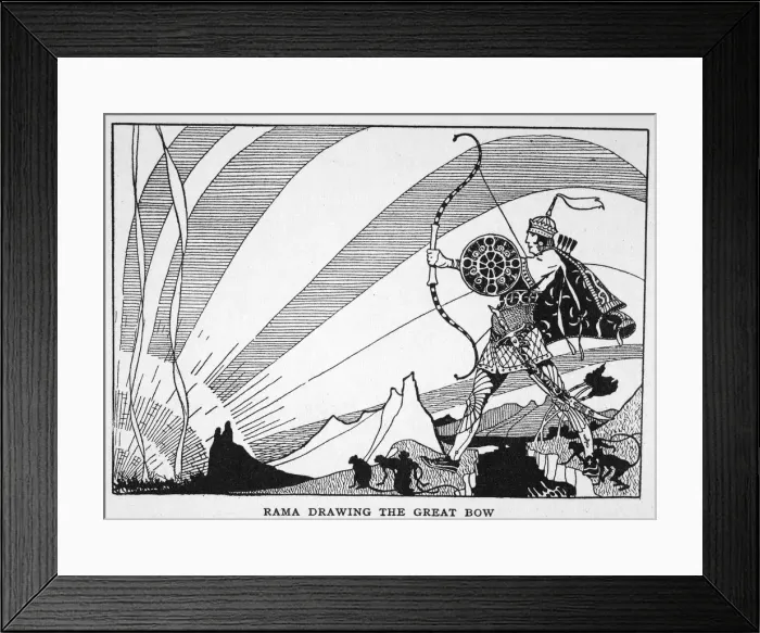 Framed Print : Rama Drawing the Great Bow, 1925 Framed Print : Rama Drawing the Great Bow, 1925