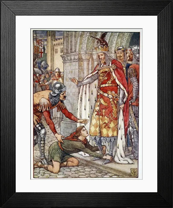 Framed Print : Young Owen Appeals to the King, 1911 Framed Print : Young Owen Appeals to the King, 1911