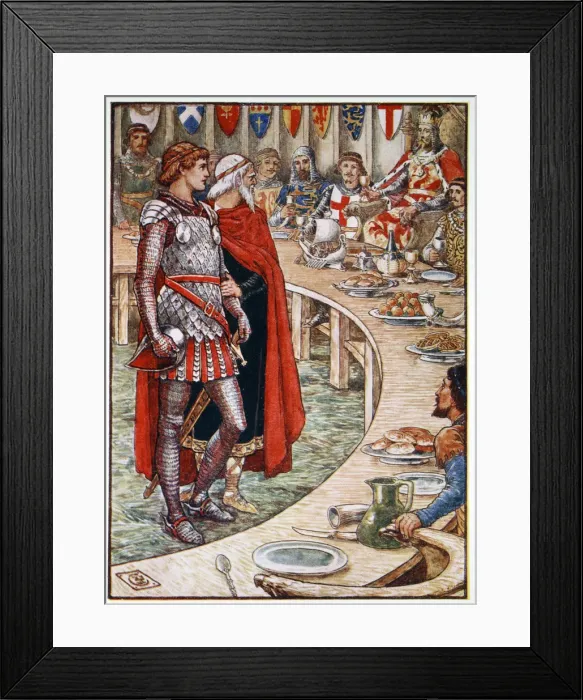 Framed Print : Sir Galahad is brought to the Court of King Arthur, 1911 Framed Print : Sir Galahad is brought to the Court of King Arthur, 1911