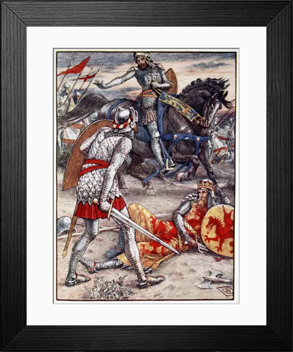 Framed Print : Sir Lancelot forbids Sir Bors to Slay the King, 1911 Framed Print : Sir Lancelot forbids Sir Bors to Slay the King, 1911