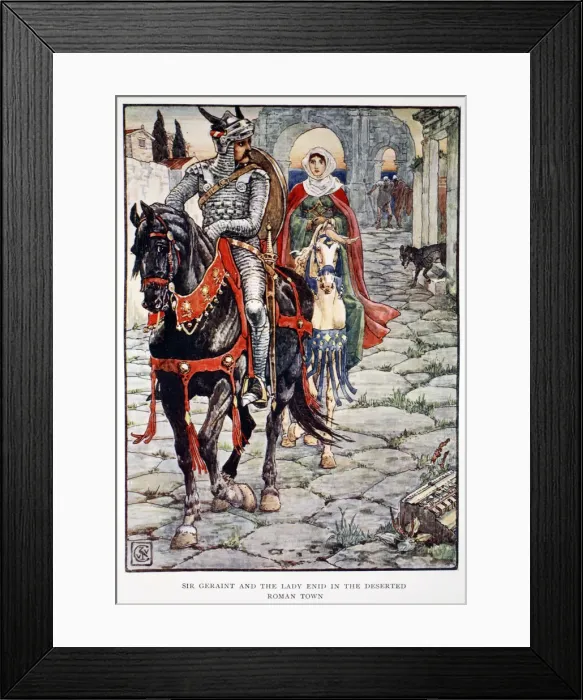 Framed Print : Sir Geraint and the Lady Enid in the Deserted Roman Town, 1911 Framed Print : Sir Geraint and the Lady Enid in the Deserted Roman Town, 1911