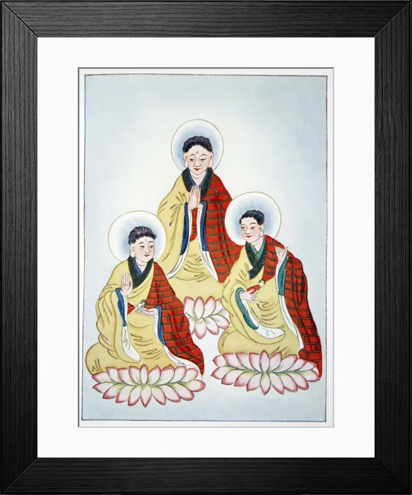 Framed Print : The Buddhist Triad, 1922