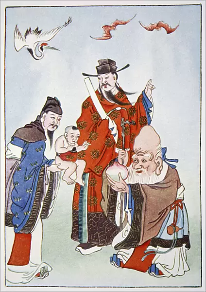 The Gods of Happiness, Office and Longevity, 1922