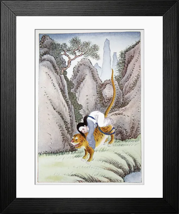 Framed Print : The Tiger Carries off Miao Shan, 1922 Framed Print : The Tiger Carries off Miao Shan, 1922