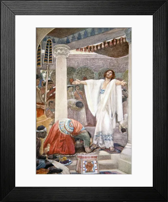 Framed Print : Daniel interprets the dream of Nebuchadnezzar, 1916. Artist: Evelyn Paul Framed Print : Daniel interprets the dream of Nebuchadnezzar, 1916. Artist: Evelyn Paul