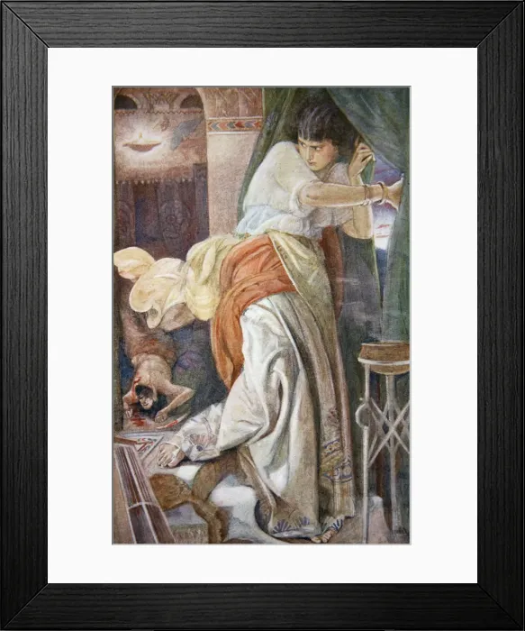 Framed Print : The Murder of Setapo, 1916. Artist: Evelyn Paul Framed Print : The Murder of Setapo, 1916. Artist: Evelyn Paul