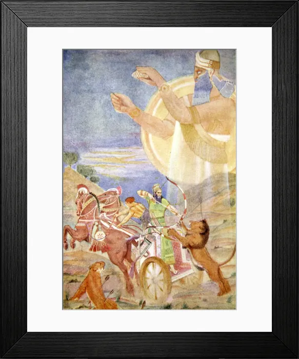 Framed Print : Tiglath-Pileser I directed by Ninib, 1916. Artist: Evelyn Paul Framed Print : Tiglath-Pileser I directed by Ninib, 1916. Artist: Evelyn Paul