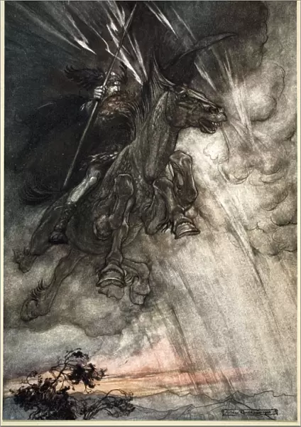 Raging, Wotan Rides to the Rock! Like a Storm-wind he comes!, 1910