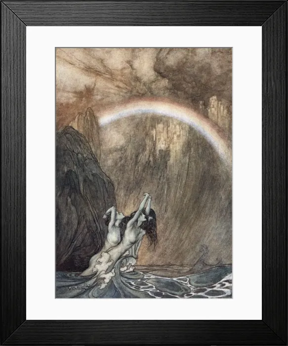Framed Print : The Rhines fair children, Bewailing their lost gold, weep, 1910 Framed Print : The Rhines fair children, Bewailing their lost gold, weep, 1910