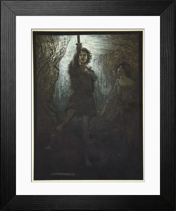 Framed Print : Siegmund the Walsung thou does see! As bride gift he brings thee his sword, 1910 Framed Print : Siegmund the Walsung thou does see! As bride gift he brings thee his sword, 1910