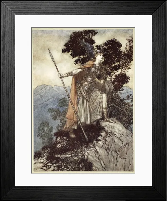 Framed Print : Brunnhilde, 1910. Artist: Arthur Rackham Framed Print : Brunnhilde, 1910. Artist: Arthur Rackham