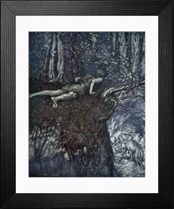 Framed Print : And there I learnt what love was like, 1924. Artist: Arthur Rackham