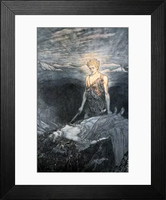 Framed Print : Illustration from Siegfried and the Twilight of the Gods, 1924. Artist: Arthur Rackham Framed Print : Illustration from Siegfried and the Twilight of the Gods, 1924. Artist: Arthur Rackham