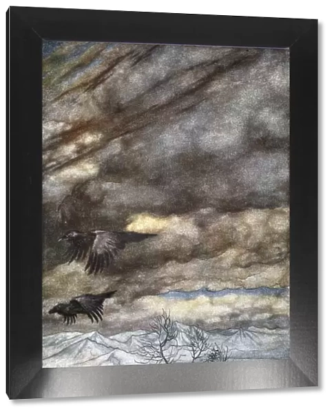 The ravens of Wotan, 1924. Artist: Arthur Rackham