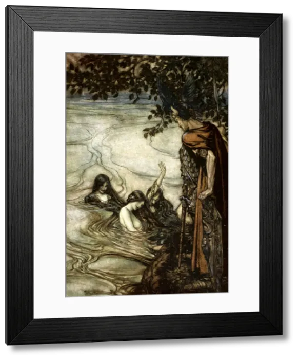 Framed Print : Illustration from Siegfried and the Twilight of the Gods, 1924. Artist: Arthur Rackham Framed Print : Illustration from Siegfried and the Twilight of the Gods, 1924. Artist: Arthur Rackham